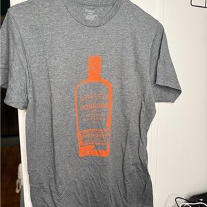 Tangerine Gray Tee with Orange Graphic